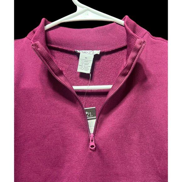 Rue 21 - Women's 1/2 Zip Long Sleeve Shirt - Purple - Extra Large - Picture 10 of 13